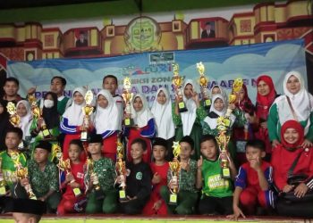 Panen Prestasi, MI Darul Hikmah Bantarsoka Raih Juara Terbanyak Porsema Zona 5