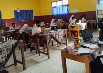 Siswa SDN Danaraja Ikuti Asesmen Nasional Berbasis Komputer