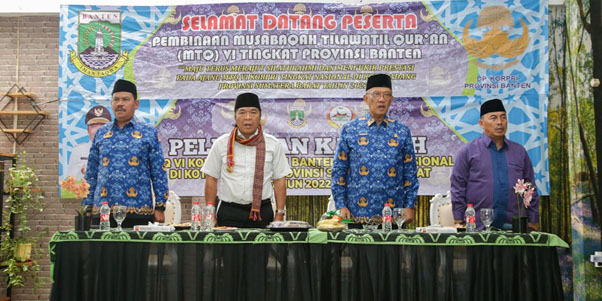 Lepas Kafilah MTQ Korpri Provinsi Banten, Pj Gubernur Al Muktabar : Kita Berikhtiar Bersama