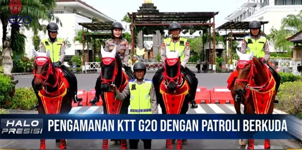 Pengamanan KTT G20, Polri Terjunkan Patroli Berkuda