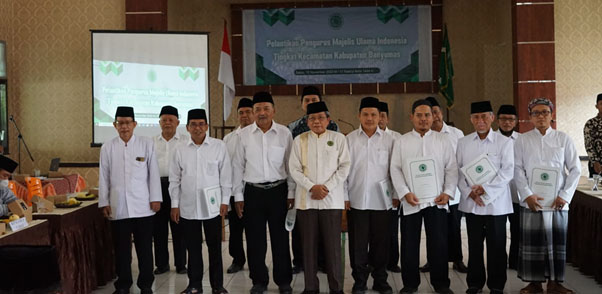 Majelis Ulama Indonesia Tingkat Kecamatan di Kabupaten Banyumas Dilantik
