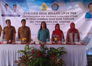 Kunjungi Samosir, TP. PKK Provsu Lakukan Evaluasi di Desa Lumban Suhisuhi Toruan Sebagai Desa Binaan UP2K PKK