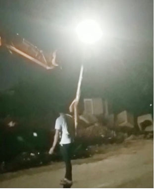 Rusak Dan Hilangnya Tiang PJU Akibat Pekerjaan Jalan Akses JIS Tanggung Jawab Kontraktor