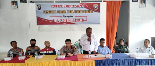 Polres Rokan Hilir bersama Upika Penghulu Sintong Makmur, Tomas, Toga, Tokoh Pemuda Gelar Acara Balimbuk