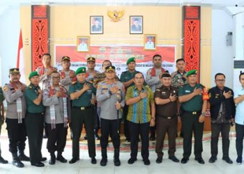 Wujudkan Situasi Kamtibmas Yang Aman Dan Kondusif, Pemkab Samosir Ikuti Apel Sinergi