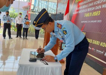 Tandatangani Pencanganan Zona Integritas, Karutan Ajak Pahami Esensi Pakta Integritas