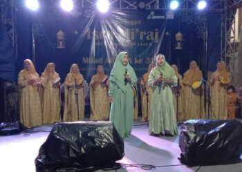 Parade Hadroh, Marawis Dan Qosidah Dalam Rangka Memperingati Isra Mi’raj Nabi Muhammad SAW dan Milad Arisba Ke 32 Tahun di Masjid Jamie Baiturrahman Kampung Bedahan Kota Depok