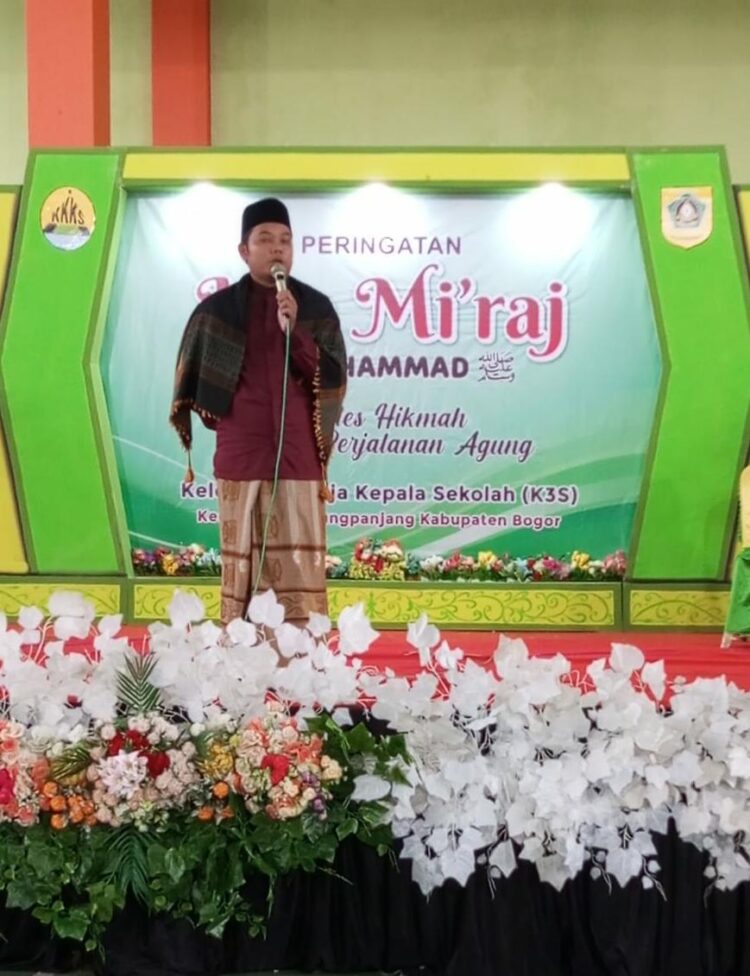 Kegiatan Isro Miraj dii Kecamatan  Parung Panjang Kabupaten Bogor Mengambil Tema” Setetes Hikmah Perjalanan Agung”