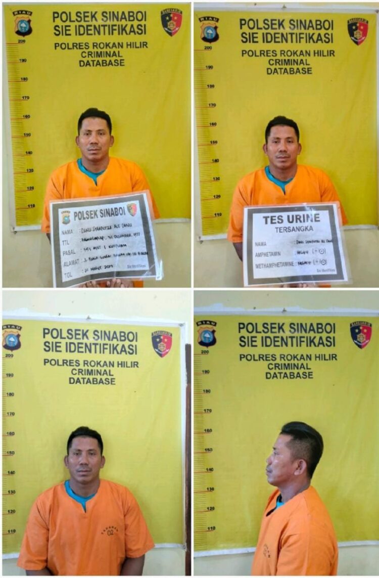 Polsek Sinaboi Tangkap Penganiayan Dgn Batu Bata Nelayan Jln.Kuala Sungai Bakau Kec Sinaboi.Rohil Riau