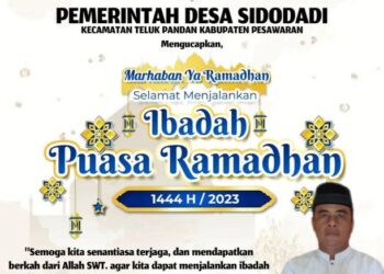 Kepala Desa Sidodadi Tunggal Saputro Mengucapkan Selamat Hari Raya Idul Fitri 1444 H