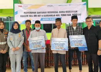 Gerak Cepat Jasa Raharja Menyerahkan Santunan Korban Laka Lantas di Jalan Tol Solo – Semarang Km 487 Kab. Boyolali Jawa Tengah