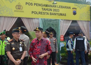 Bupati Bersama Forkopimda Banyumas Pantau Kesiapan Pos Pengamanan Lebaran 2023