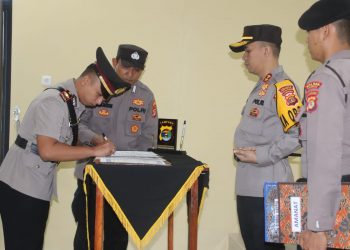 Kapolres Pringsewu Pimpin sertijan Kasat Intelkam Dan Kapolsek Gadingrejo