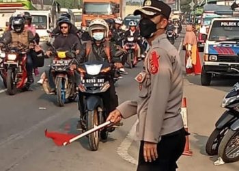 Jajaran Polsek Ciasem Polres Subang Lakukan Pengamanan Secara Maksimal Jelang Idul Fitri 1444 H