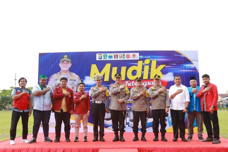 Bersama Cipayung Plus, Polda Riau Lepas Mudik Kebangsaaan di Mapolda Riau