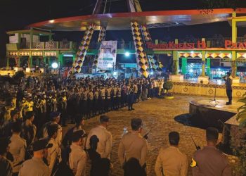 Wakapolres Tanggamus Pimpin Apel Gabungan Pengamanan Pawai Takbiran