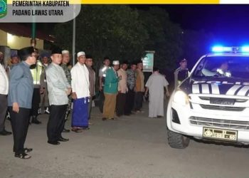 Bupati Padang Lawas Utara Diwakili Sekda Lepas Peserta Pawai Takbir Hari Raya Idul Fitri 1444 H