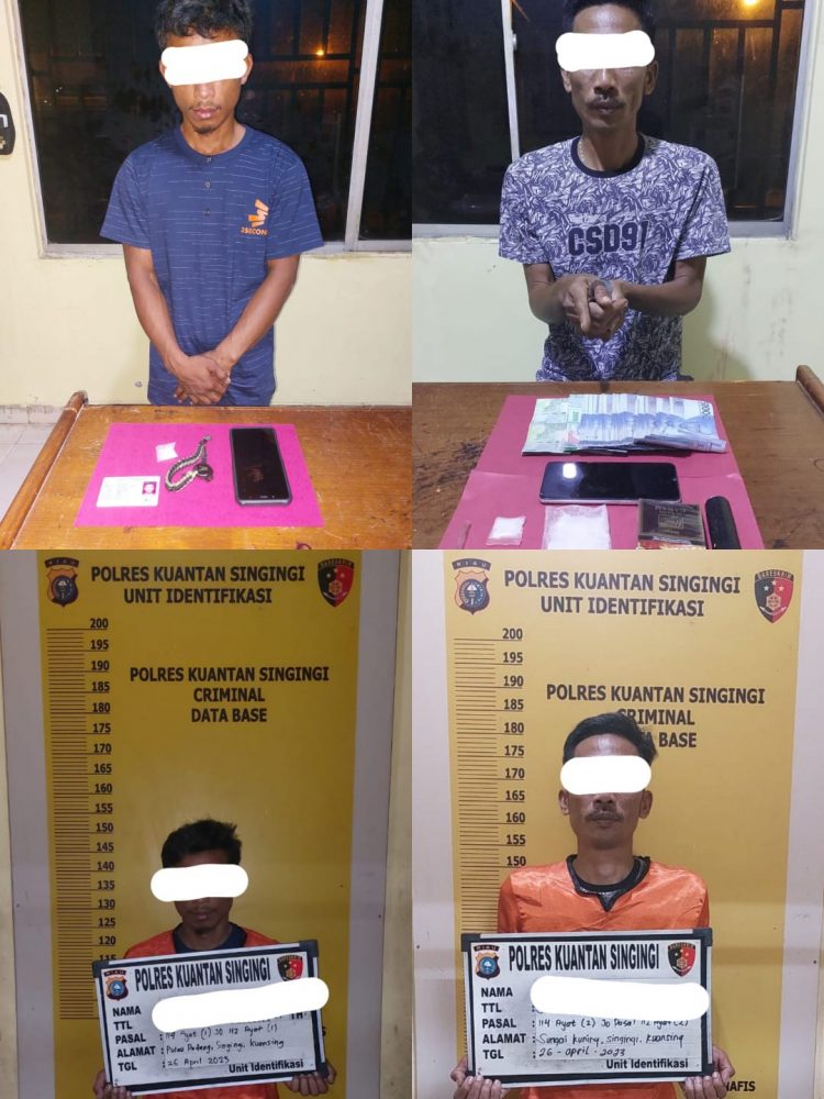 Dua Pengedar Dengan 20 Gram Sabu di Amankan Tim Polres Kuansing