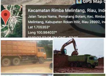 Tambang Galian C Tanpa Izin  Masih Terus Beroperasi di Rohil, APH Terkesan Tebang Pilih