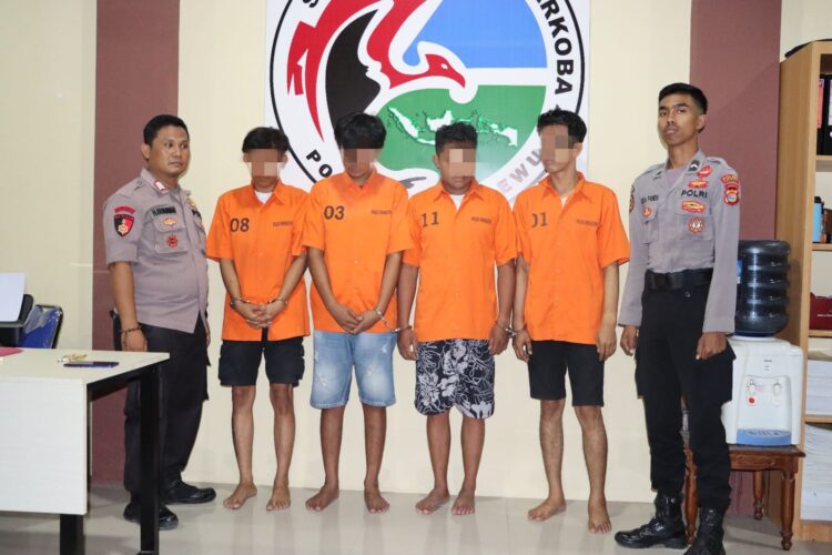Satnarkoba Polres Pringsewu Kembali Amankan Empat Pelaku Penyalahguna Narkotika