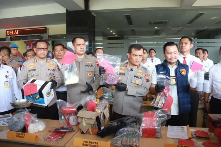 Polda Jateng Gelar Cipta Kondisi Peredaran Petasan, Amankan 90 Tersangka dan Ratusan Kilo Obat Mercon