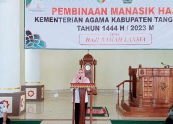 Bupati Tanggamus Membuka Langsung Pembinaan Manasik Haji Kementerian Agama Kabupaten Tanggamus Tahun 1444 H 2023 M