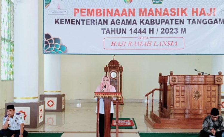 Bupati Tanggamus Membuka Langsung Pembinaan Manasik Haji Kementerian Agama Kabupaten Tanggamus Tahun 1444 H 2023 M