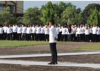 Pemkab Padang Lawas Utara Melaksanakan Apel Gabungan Mengawali Hari Pertama Kerja Pasca Libur dan Cuti Bersama Idul Fitri 1444 H