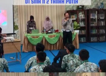 Satlantas Polres Rohil Laksanakan Police Goes To School di SMAN 2 Tanah Putih