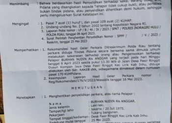 Copot Kasatreskrim Inhu, Diduga Terima “Upeti” Dari Perusahaan Ilegal