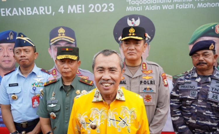 Gubernur Riau Apresiasi Halal Bihalal di Polda Riau, Meningkatkan Semangat Kebersamaan Dan Sinergitas Pemprov Dan TNI-Polri