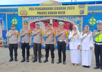 Cek Daerah Rawan Lakalantas, Kabid Propam Polda Riau Kunjungi Pos Pam Polres Rohil