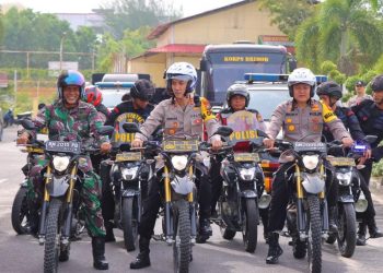 Tingkatkan Kamtibmas, Polres Rohil dan Kodim 0321 Gelar Patroli Dialogis