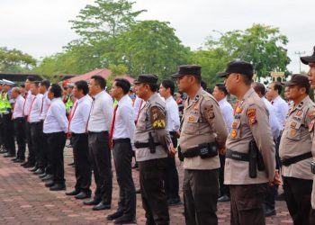 Polres Rohil Gelar Apel Kesiap Siagaan Dalam Memperingati Hari May Day