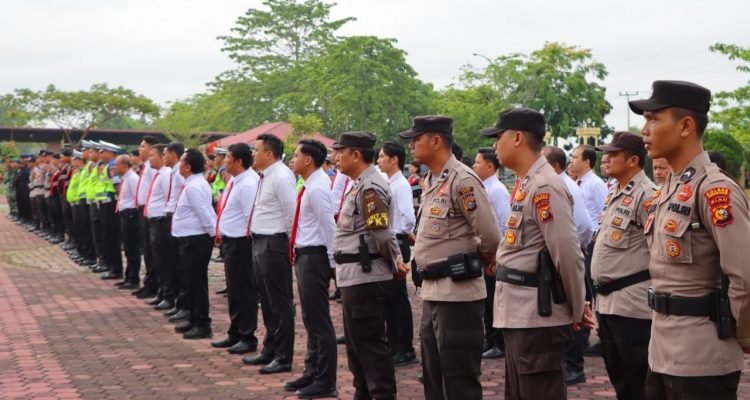 Polres Rohil Gelar Apel Kesiap Siagaan Dalam Memperingati Hari May Day