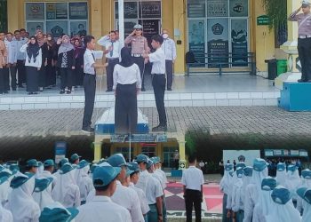 Satlantas Polres Pringsewu Sosialisasikan Penerapan Tilang Manual Di Sekolah