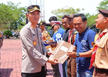 Sat Samapta Polres Rokan Hilir Gelar Perlombaan PBB Tingkat SMA Polri Presisi Sambut Hari Bhayangkara ke-77