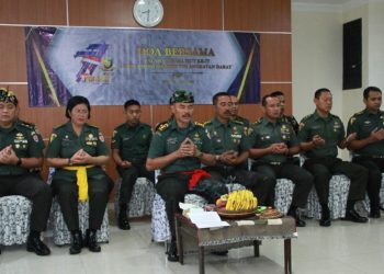 Prajurit Anoraga Hadiri Doa Bersama Sebagai Awal Kegiatan Rangkaian HUT Ke-77 Corps Pomad Tahun 2023 di Puspomad