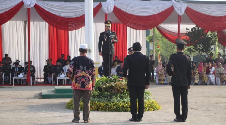 Polres Pringsewu Gelar Upacara Peringatan Hari Bhayangkara Ke-77