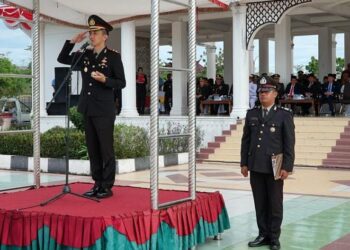 Jadi Irup Upacara HUT Bhayangkara ke-77, Kapolres Rohil Sampaikan Amanat Kapolda Riau