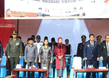 Bupati Samosir Bersama Wabub Hadiri Upacara Dan Syukuran HUT Bhayangkara Ke – 77