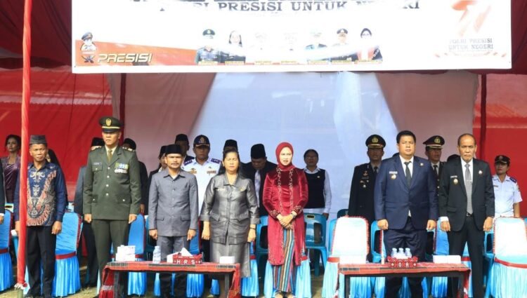 Bupati Samosir Bersama Wabub Hadiri Upacara Dan Syukuran HUT Bhayangkara Ke – 77