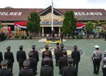 Polres Tanggamus Gelar Upacara Peringatan Hari Bhayangkara Ke-77