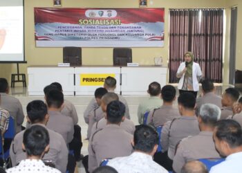 Polres Pringsewu Gelar Penyuluhan Kesehatan Jantung Bagi Anggotanya
