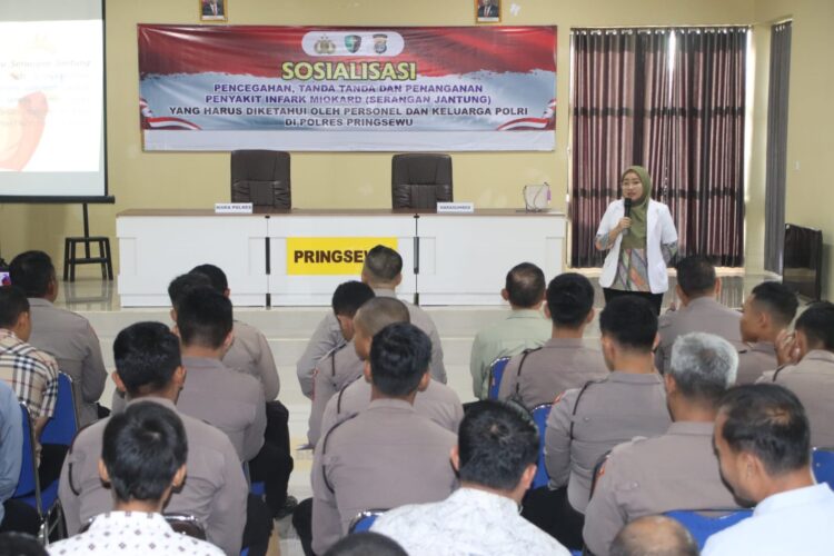 Polres Pringsewu Gelar Penyuluhan Kesehatan Jantung Bagi Anggotanya