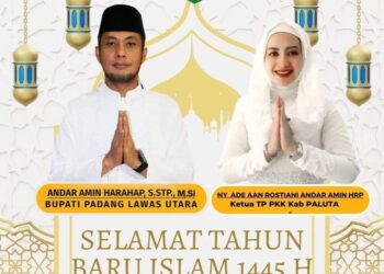Pemerintah Kabupaten Padang Lawas Utara mengucapkan Selamat Tahun Baru Islam 1445 Hijriah, 1 Muharram 1445 Hijriah
