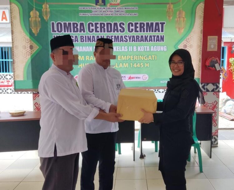 Peringati Tahun Baru Islam, WBP Rutan Kota Agung Adu Pintar pada Lomba Cerdas Cermat