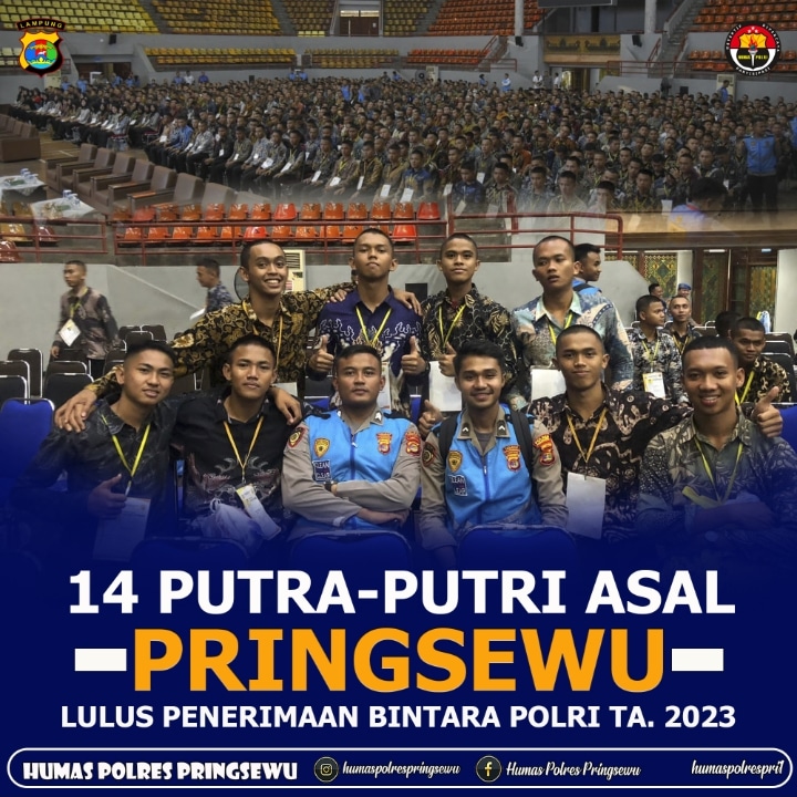 14 Putra Putri Terbaik Pringsewu Dinyatakan Lulus Seleksi Bintara Polri Tahun 2023