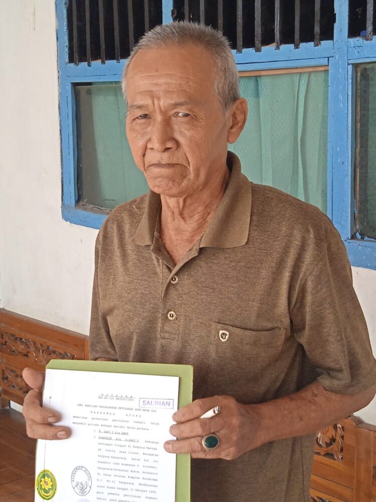 Mafia Tanah Gagalkan Eksekusi Putusan MA Dari Tahun 1997 Hingga  Saat ini, Ahli Waris Alm Jaman di Bakti Jaya , Setu Tangsel Terus Perjuangkan Hak nya