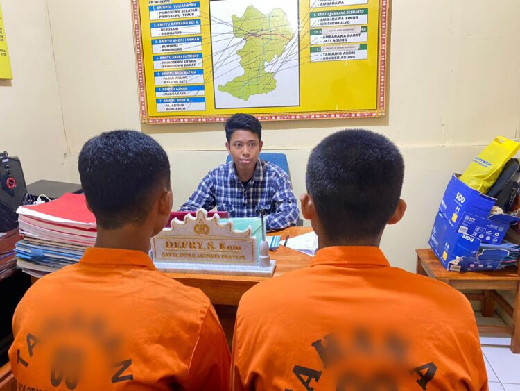 Bobol Konter dan Curi 10 Unit Ponsel, Dua Remaja Asal Pesawaran dan Tanggamus Diamankan Polisi